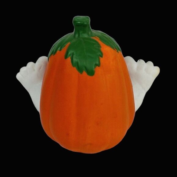 Vintage Anthropomorphic Crying Pumpkin Figurine Halloween Jack O Lantern Autumn - Picture 3 of 7